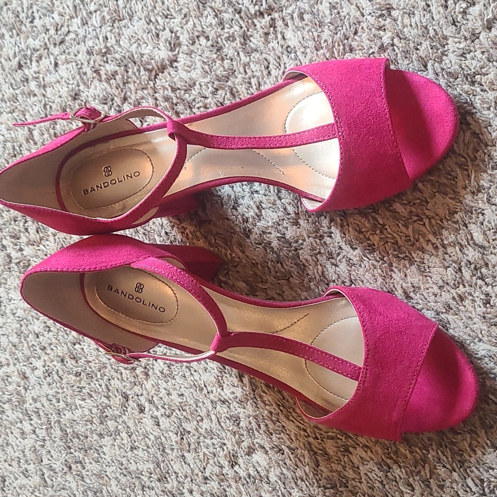 Pink heels worn once